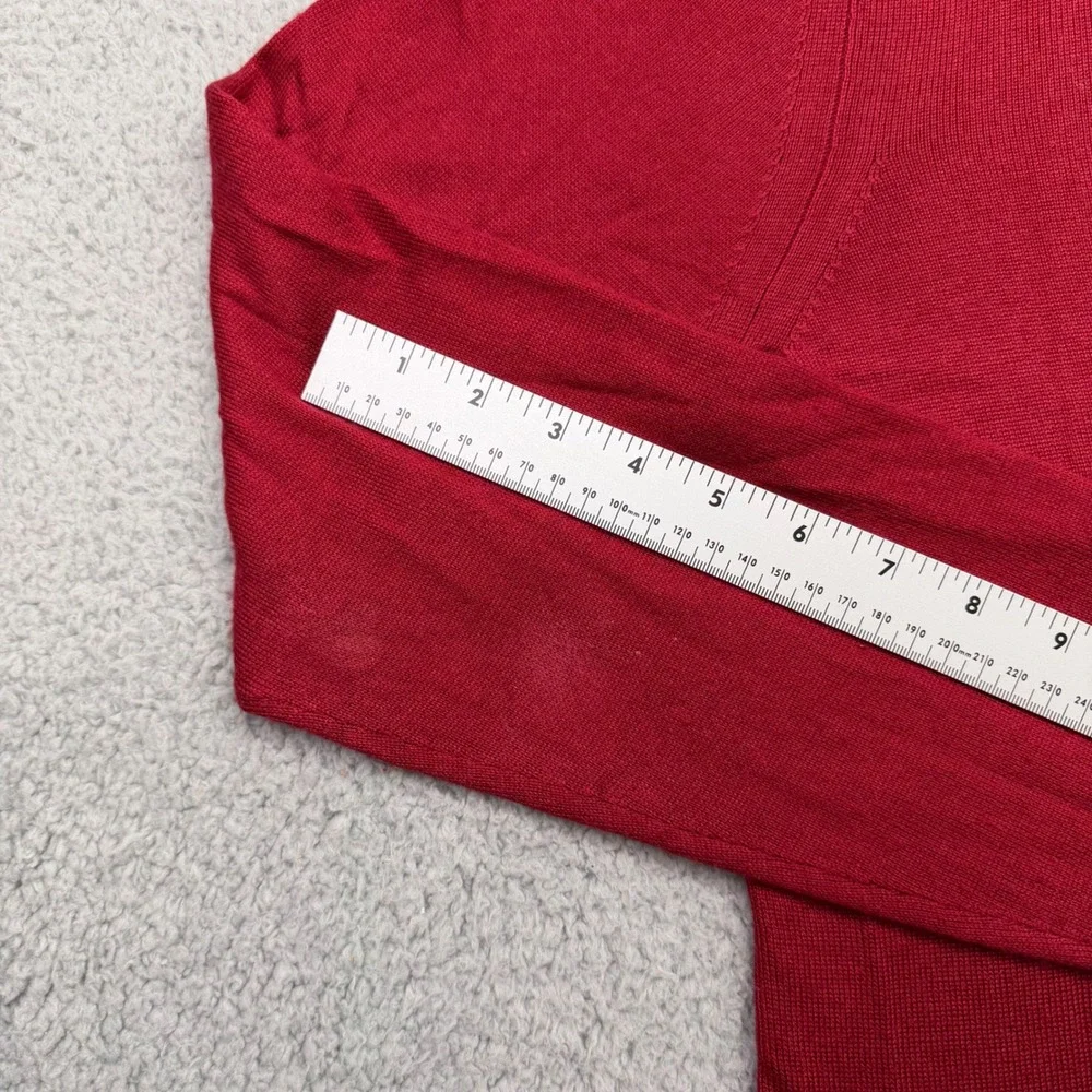 Banana‎ Republic 337963-03 Mens Large 300599 Red Silk Cashmere Crew Neck Sweater